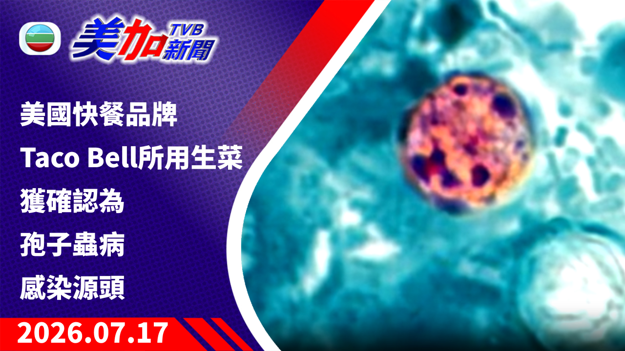 TVB 美加新聞｜美國快餐品牌 Taco Bell 所用生菜 獲確認為孢子蟲病感染源頭｜美國新聞｜2026 年 7 月 17 日